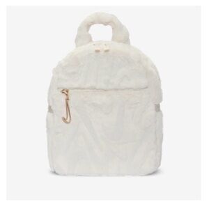 Nike White Faux Fur Backpack